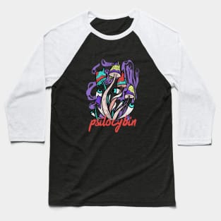 Psilocybin mushroom, Microdose mushrooms, Magic Mushrooms, hallucinogenic mushrooms, Baseball T-Shirt